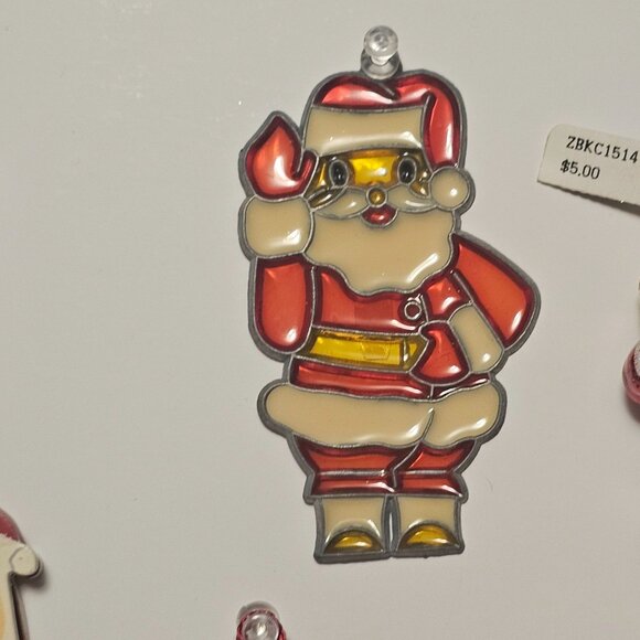 10 VTG Assorted Santa Christmas Ornaments Kurt Adler, Silvestri, Needlepoint - Picture 5 of 12